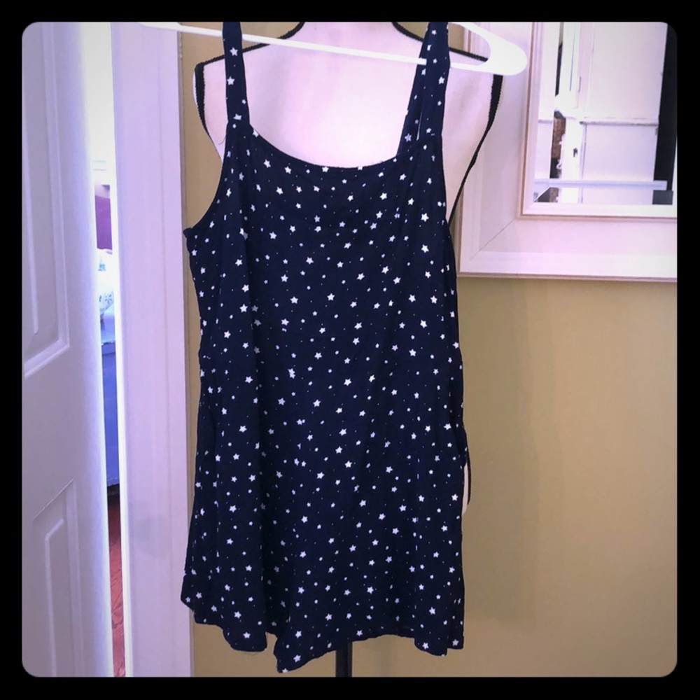Xhilaration Navy and White Star Romper Size S